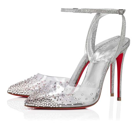 Spikaqueen Silver Pvc Women Shoes Christian Louboutin