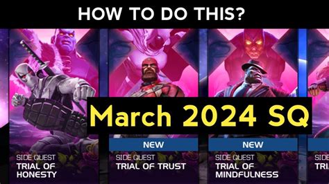 How To Do This March 2024 Side Quest Trial Of Honesty Mcoc Marvel Contest Of Champions