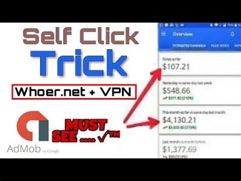 Admob Self Click Trick With VPN United States Where Net Bangla