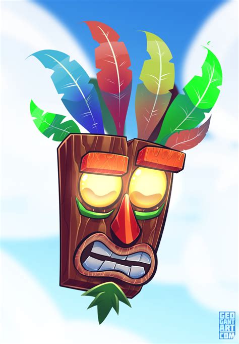 Aku Aku Fan Art : r/crashbandicoot