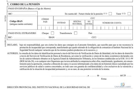 Formulario De Incapacidad Permanente En Espa A Actualizado Septiembre