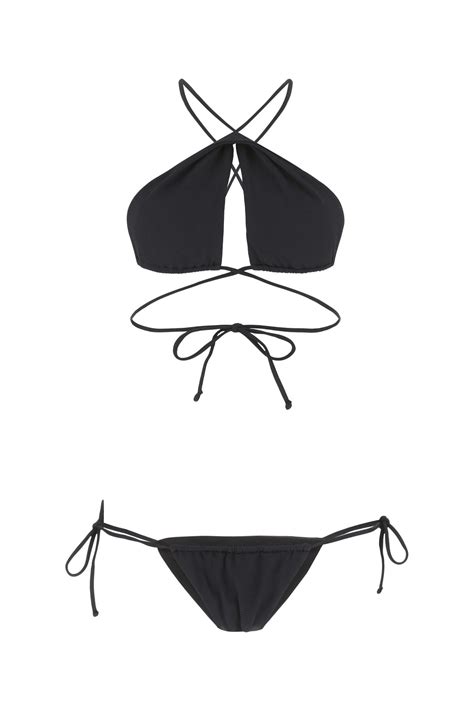 Attico Black Crossed Bikini Modesens