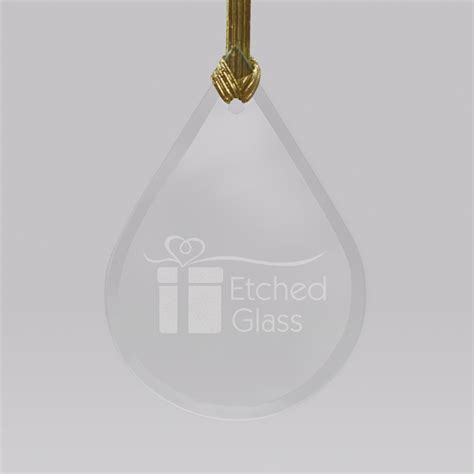 In Our Hearts Forever Tear Drop Glass Memorial Ornament GiftsForYouNow