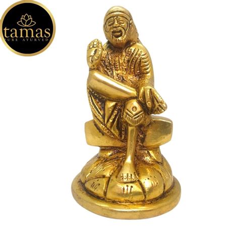 Tamas Brass Handmade Shirdi Sai Baba Golden Height 4 Inches At Rs