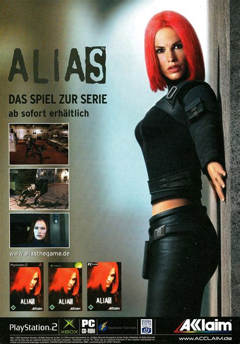 A Woman With Red Hair Is Standing In Front Of A Sign That Says Allas