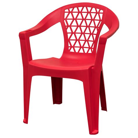 Adams Usa Resin Stack Chair With Phone Holder Red Walmart