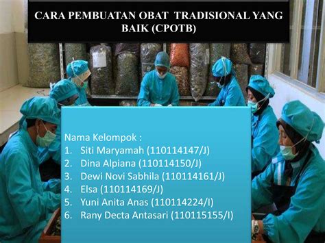 Cara Pembuatan Obat Tradisional Yang Baiknewppt