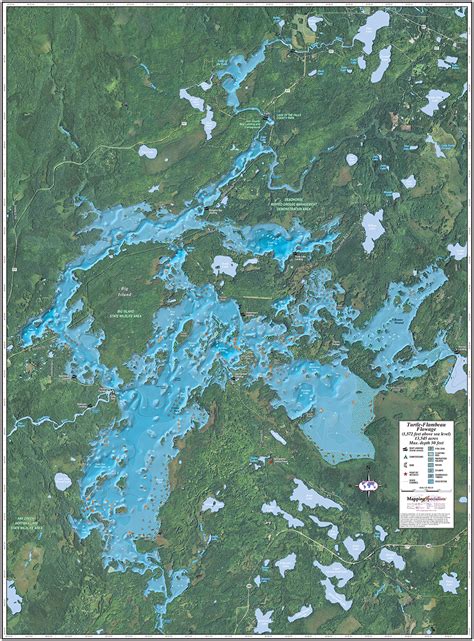 Turtle-Flambeau Flowage Enhanced Wall Map