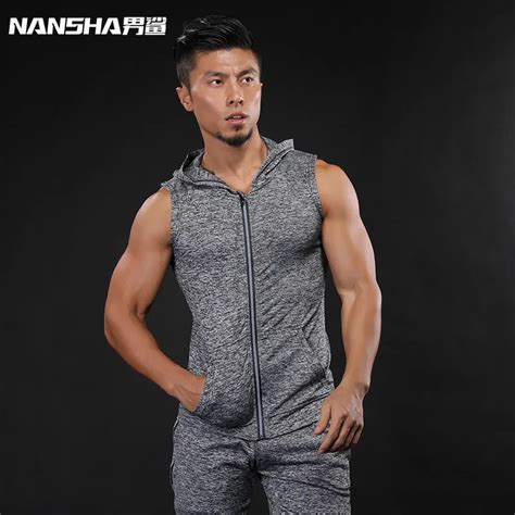 Nansha Brand 2018 New Gyms Hoodie Stringer Tank Top Men Waistcoat