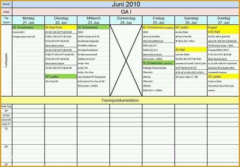 Beste 11 Excel Trainingsplan Vorlage Kostenlos Vorlagen Und Muster