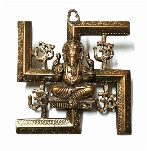 1 Pc Of Lord Ganesha On Swastik By Redsign Webel Kart Wall Hanging Of