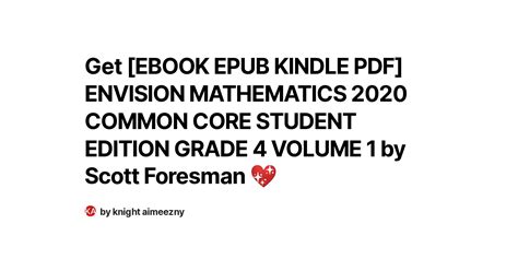 Get Ebook Epub Kindle Pdf Envision Mathematics 2020 Common Core