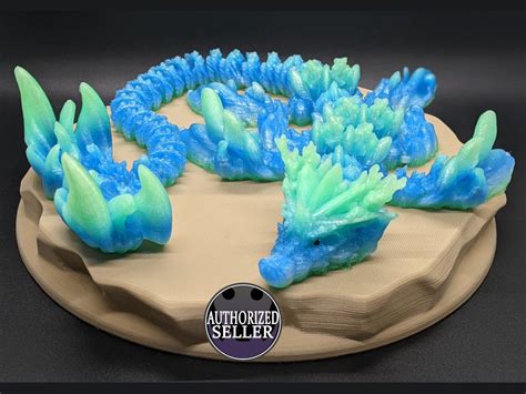 3D Printed Articulated Coral Reef Dragon Flexible Fidget Toy Johnson