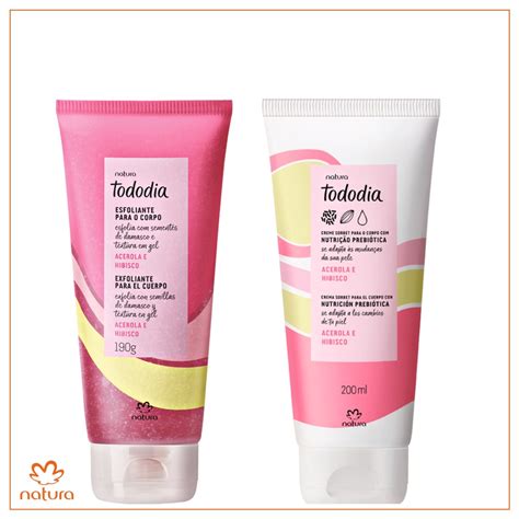 Combo Kit Natura Tododia Acerola E Hibisco Sorbet Desodorante Nutritivo