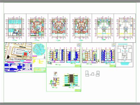 Edificio Multifamiliar Pisos En Autocad Cad Mb Bibliocad