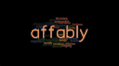 AFFABLY: Synonyms and Related Words. What is Another Word for AFFABLY ...