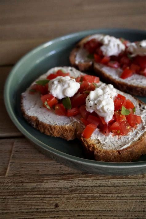 Bruschetta De Tomates Roties Et Burrata Artofit