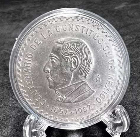 Moneda Plata Pesos Ju Rez Aniversario De La Constitu Env O Gratis