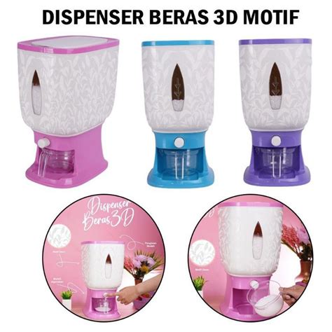 Jual DISPENSER BERAS 3D KAPASITAS 10 LITER WADAH TEMPAT BERAS