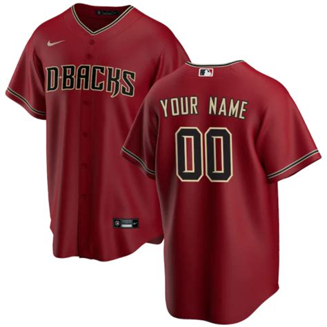 Men's Arizona Diamondbacks Custom Jersey Red 2020 Alternate Replica ...