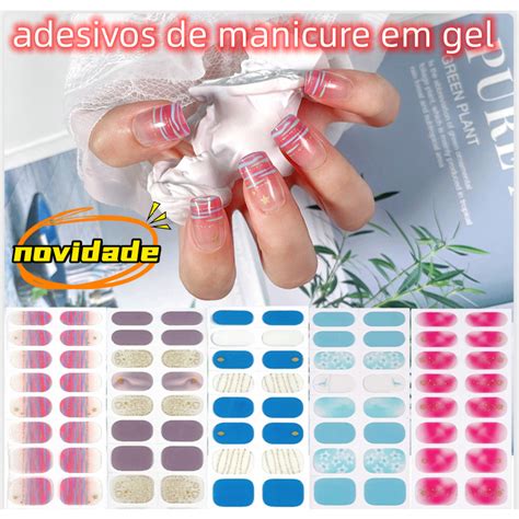 Adesivos De Unhas Gel - Adesivo de unha Capa completa GEL NAIL WRAPS adesivos de unhas unha ...