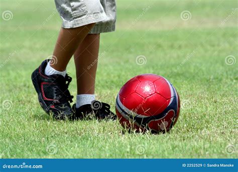 Kick The Ball Stock Image Image Of Goal Foot Sneaker 2252529