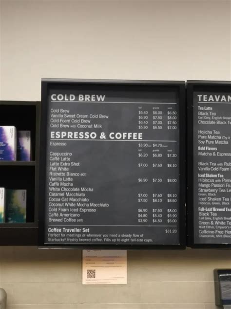 Starbucks Menu Singapore Updated Prices