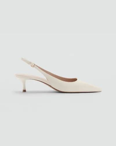 Tacones Stilettos Nude Punta Tacon Aguja Bajo Beige Mujer Meses sin interés