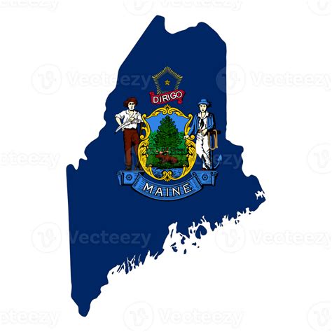 Maine Flag State Of America Png