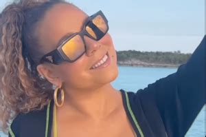 Year Old Mariah Carey Flaunts Her Curves In Lime Green String Bikini