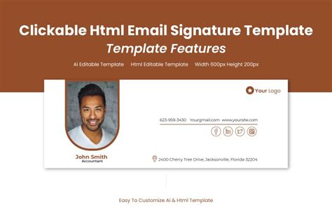 Html Email Design Clickable Html Signature Design Email Template