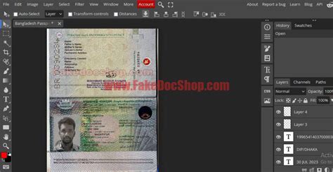 Bangladesh Passport Psd Template Fakedocshop