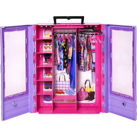 Set Papusa Barbie Cu Dulap Haine Si Accesorii Noriel