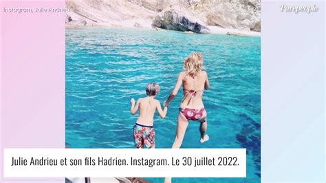 Julie Andrieu Maman Tr S Discr Te Rares Photos De Ses Enfants Hadrien