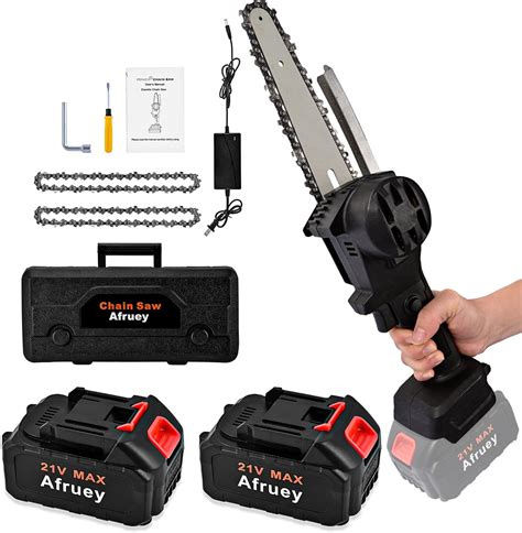 Buy Afruey Mini Chainsaw 6 Inch Electric Chainsaw Cordless 21V 4Ah