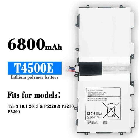 Original Tablet Battery T E For Samsung Galaxy Tab Gt P