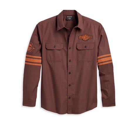 Men S Open Road Shirt Java Harley Davidson AU