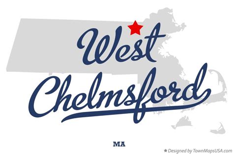 Map of West Chelmsford, MA, Massachusetts