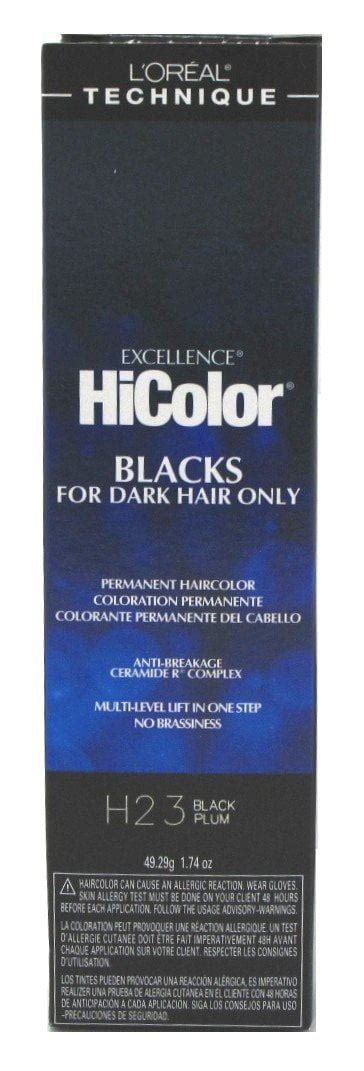 Loreal Excel Hicolor H23 Tube Black Plum 1 74Oz 2 Pack Walmart