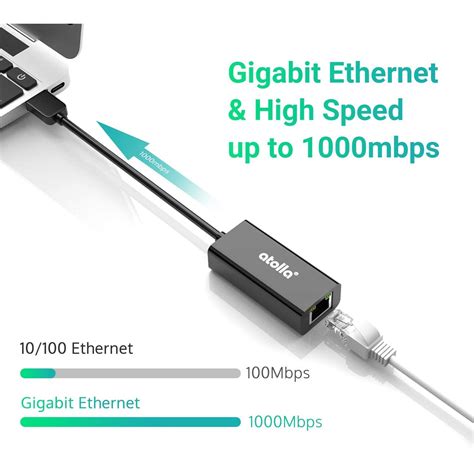 Адаптер Atolla За Ethernet Usb 3 0 Rj45 1000 Mbps Черен Emag Bg