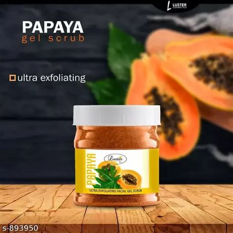 Luster Papaya Gel Scrub Restores Glowing Skin Papaya Gel Scrub For