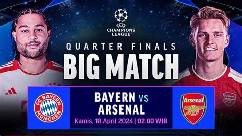 Link Siaran Langsung Liga Champions Bayern Vs Arsenal Di Vidio 18