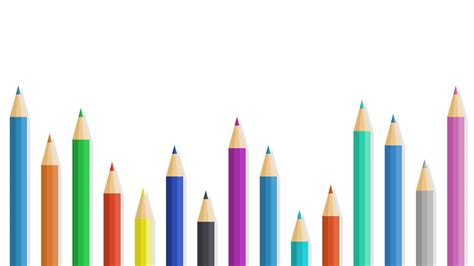 White Background With Colorful Pencils Perfect For Back To School Theme