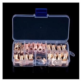 Pcs Copper Circular Splice Terminal Battery Cable Wire Naked Connector Ot Open Ring Copper