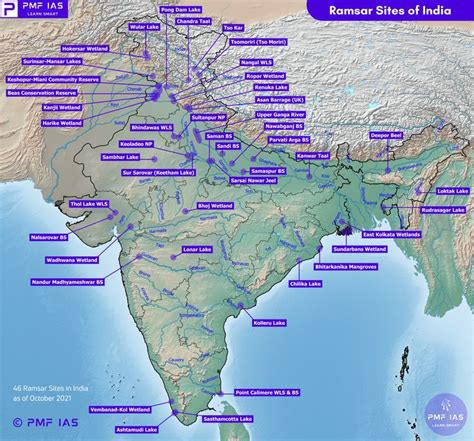 Ramsar Sites In India Ramsar Sites In India As Of October