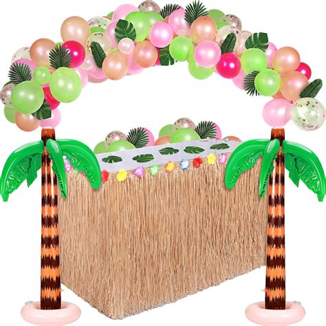 Buy Hawaiian Luau Party Decoration, 86Pcs Tropical Luau Theme Party ...