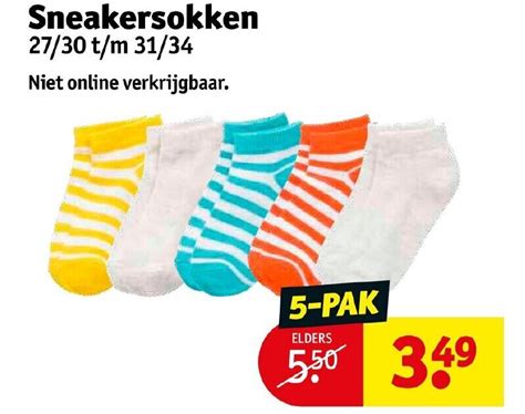 Sneakersokken 5 Pak Aanbieding Bij Kruidvat