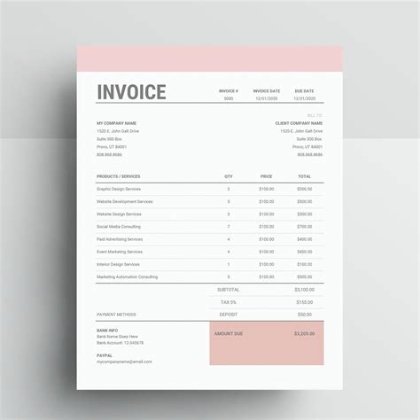 Invoice Template Editable Google Sheets Invoice Template Instant ...