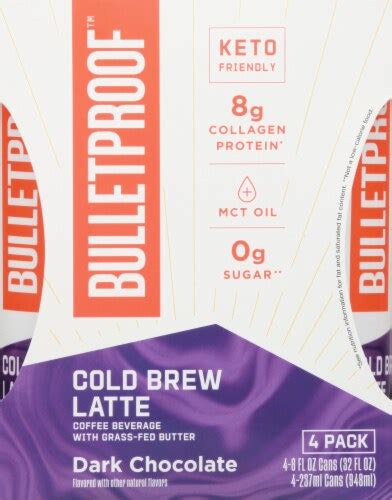 Bulletproof™ Dark Chocolate Cold Brew Latte 4 Pk 32 Fl Oz Kroger