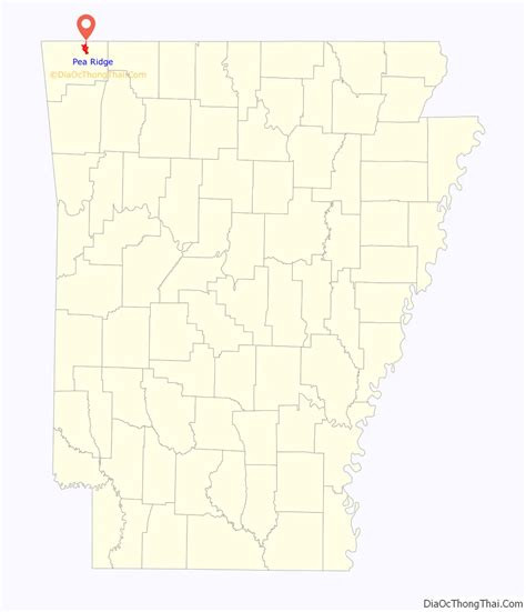 Map of Pea Ridge city, Arkansas